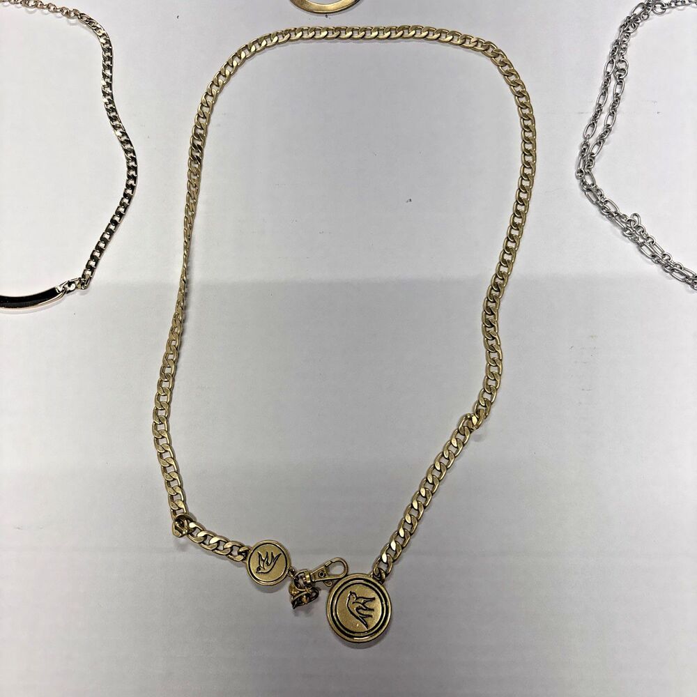 CABi Jewelry Lot 4 Gold Tone Necklaces Layered Statement Minimalist Bundle - Picture 3 of 16